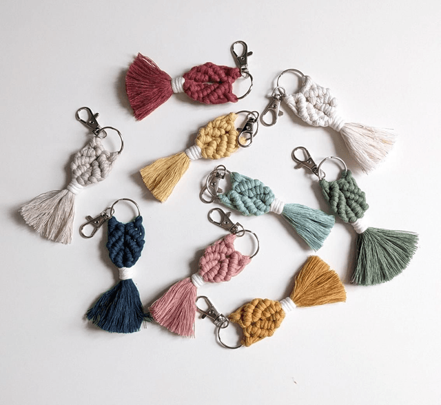 Kit DIY 3 Porte-clés "Sirène" en macramé 