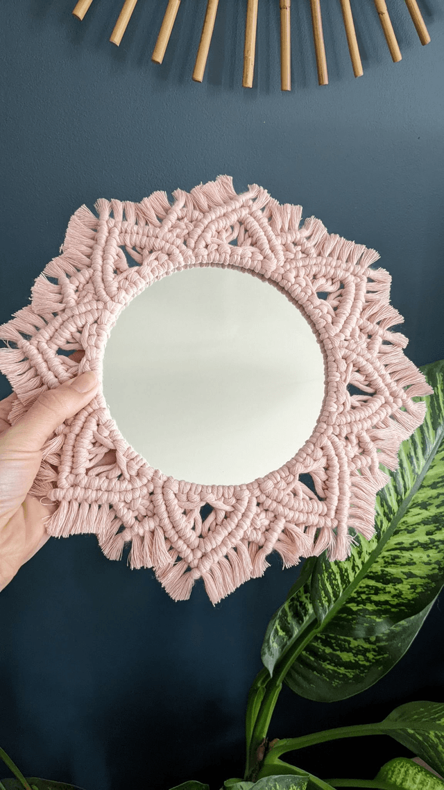 MIROIR en macramé - Modèle "TINA"