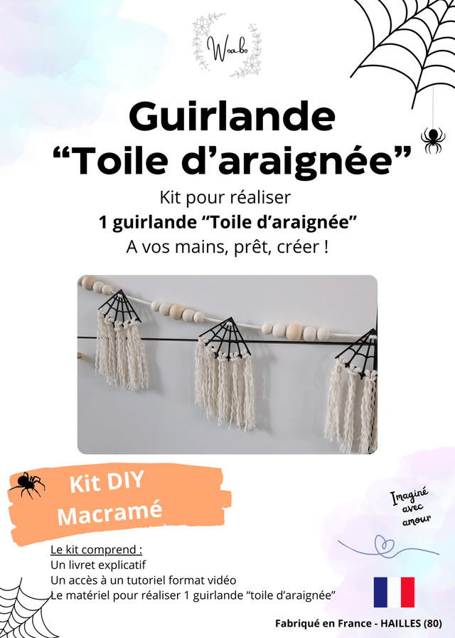 Kit DIY Guirlande "Toiles d'araignée"